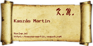 Kaszás Martin névjegykártya